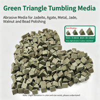 Perles de polissage vibratoires pour bijoux, en résine, triangulaires, coniques, rondes, avec copeaux d'agate abrasifs, pour le polissage et l'ébavurage du métal et du jade