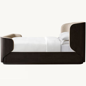 <span class=keywords><strong>Handmade</strong></span> โมเดิร์นหรูหราตกแต่งบ้านเฟอร์นิเจอร์ไม้ขนาดเต็มขนาดเตียงขนาดคิงไซส์กรอบ - Product Image 3