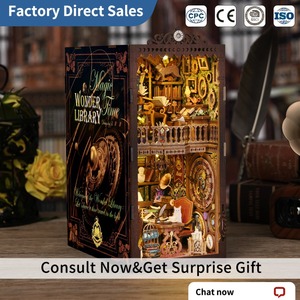 Puzzle en bois 3D ETKVR <span class=keywords><strong>Château</strong></span> Magique <span class=keywords><strong>de</strong></span> Luxe avec éclairage LED, insert pour étagère, kit <span class=keywords><strong>de</strong></span> bricolage pour coin lecture, jouet cadeau - Product Image 1