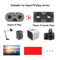 Câble d'alimentation AC Cantell à prix abordable de 1,5 m avec prise électrique américaine IEC C7 pour ordinateur, cordon d'alimentation 2 broches 10A avec gaine en PVC