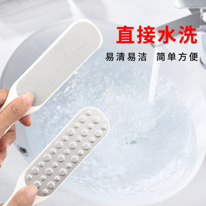 Foot File Double Sided Stainless Steel White PP For Dead Skin <b>Callus</b> <b>Removal</b> Pedicure <b>Tool</b> - Product Image 2