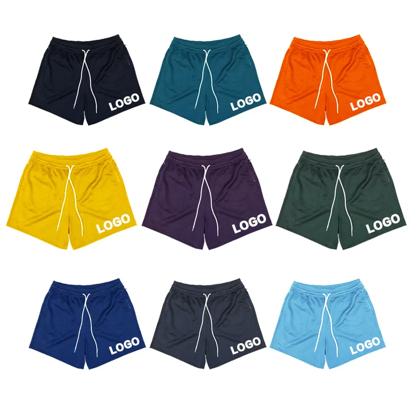 Personalizado Casual Basquete Básico Mens Mesh Shorts Imprimir cintura elástica Mid-Length Mesh Shorts