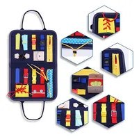 Tableau sensoriel Montessori pour tout-petits, en feutre, pour apprendre les compétences de base de la mise de vêtements, jouets éducatifs Montessori