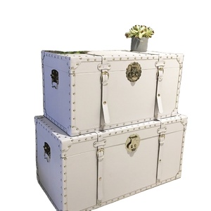 Grands boîtes à troncs en <span class=keywords><strong>bois</strong></span>, <span class=keywords><strong>Cube</strong></span> <span class=keywords><strong>de</strong></span> <span class=keywords><strong>rangement</strong></span> décoratif avec serrure en métal - Product Image 1