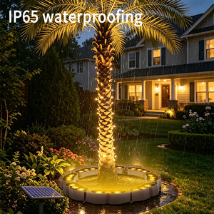 Lámpara <span class=keywords><strong>Solar</strong></span> de Jardín <span class=keywords><strong>con</strong></span> Anillo de Luz de 8x3W, <span class=keywords><strong>con</strong></span> Sensor de Luz, para Iluminación LED de Jardín Exterior - Product Image 2