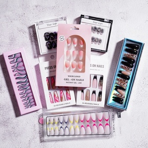 <span class=keywords><strong>Faux</strong></span> ongles à presser couleur bonbon réutilisables, longs et carrés, en acrylique fait <span class=keywords><strong>maison</strong></span>, vente en gros - Product Image 2