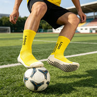 Chaussettes de football en coton personnalisées antidérapantes unisexes, chaussettes de sport antidérapantes, chaussettes de football à séchage rapide pour hommes et femmes
