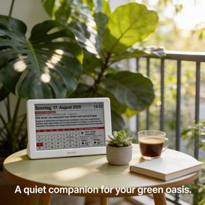 ปฏิทินอัจฉริยะ Intelevia ขนาด 7 นิ้ว หน้าจอ E-Ink ป้องกันแสงสีฟ้า ดูแลสายตา แสดงผลอัตโนมัติ พร้อมฟังก์ชั่นซิงค์ข้อมูลสภาพอากาศ/วันหยุด ใช้ได้ทั้งแบบตั้งโต๊ะและติดผนัง เหมาะสำหรับใช้ในบ้าน - Product Image 5