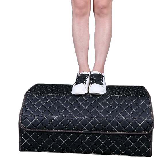 Многофункциональный автомобильный органайзер для хранения в багажнике, портативный автомобильный ящик для хранения, ящик для перевозки грузов в внедорожниках и фургонах для покупок, пикника, гаража