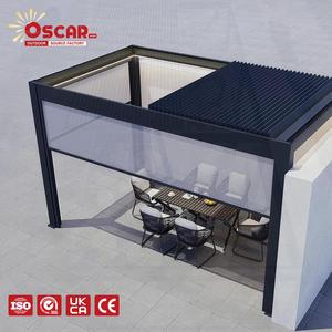 Pergola Retrattile Elettrica in Alluminio di Lusso Europea 20x20 con Luci LED Solari per Giardino, Patio e Balcone - Product Image 1