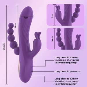<span class=keywords><strong>3</strong></span>-in-1ウサギクリトリスGスポット吸引バイブレーターワンドマッサージアヌス刺激ボディマッサージャー大人のおもちゃ - Product Image 5