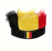 Perruque bandeau drapeau Uruguay, perruque synthétique colorée aux couleurs du drapeau national, pour supporters de football, idéale pour les fêtes sportives et l'encouragement