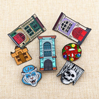 Épingles et badges souvenirs en alliage de zinc recyclables et écologiques - Couleurs et logos personnalisés - Designs antiques/fleurs