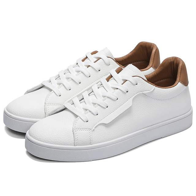 Men's Top Leather Casual Shoes White Lightweight Breathable Skateboarding Style Durable Spring Autumn Winter New Arrival