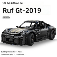 CaDA 63006 RUF GT 1:10 Blocs de construction 1655 pièces Modèle de voiture mécanique Prêt pour la mise à niveau RC Logo personnalisé Vente en gros