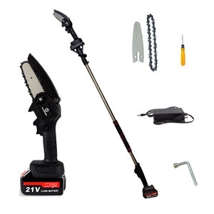 <span class=keywords><strong>Scie</strong></span> <span class=keywords><strong>à</strong></span> <span class=keywords><strong>Chaîne</strong></span> sur Perche Longue Sans Fil 2-en-1 Détachable avec Tige en Alliage d'Aluminium, Tronçonneuse Électrique <span class=keywords><strong>Télescopique</strong></span> sur Perche avec <span class=keywords><strong>Batterie</strong></span> au Lithium 21V F - Product Image 5