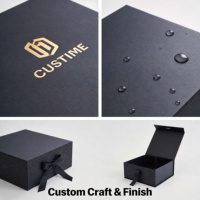 Boîte magnétique rigide pliable robuste sur mesure avec fermeture à ruban, emballage en carton pour le stockage de cadeaux de grande valeur, USA
