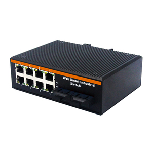 Endüstriyel Gigabit Ethernet <span class=keywords><strong>Switch</strong></span> 2 Fiber 8 RJ45 SC Tek Modlu Çift Fiber 20km Web Kontrollü <span class=keywords><strong>Switch</strong></span> - Product Image 3