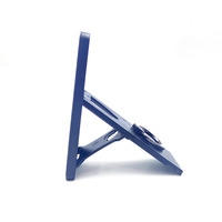 Béquille pliable en plastique noir 2-en-1 avec support d'anneau rotatif pour tablettes iPad et Kindle Portable pour la maison, le bureau et le lit