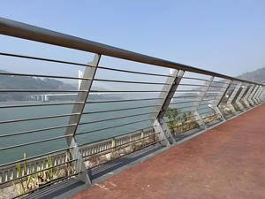 In lega di alluminio metallo <span class=keywords><strong>Guardrail</strong></span> paesaggio ringhiera parco ponte stradale Dock plancia fiume terrapieno isolamento recinzione in acciaio ferro - Product Image 3