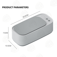 Nettoyant à vibrations haute fréquence multifonctionnel pour l'hygiène bucco-dentaire, 45000 Hz, pour nettoyer les bijoux, les lunettes, les montres, les bagues, les prothèses dentaires