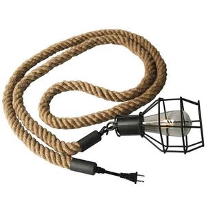 Lámpara de Cuerda de Cáñamo Industrial para Cafetería, Estilo Rural Americano, Creativa, para Bar, Restaurante, Lámpara Colgante de Hierro Forjado con Forma de Granada - Product Image 4