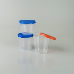 Vaso para Muestras de PP de Alta Transparencia, Resistente a Desgarros, con Tapa de Color, para Control de Salud en el Hogar - Product Image 3
