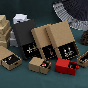 <b>Large</b> Folding Paper <b>Box</b> with Sliding Drawer Storage Recycled Materials for Jewelry Packaging Gifts Embossed Design Suppliers - Product Image 3