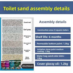 Su geçirmez mermer etkisi sıvı zemin boya kaplama akrilik bazlı granit yapay taş sprey uygulama yöntemi - Product Image 5