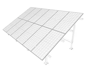 铝太阳能电池板地面安装架太阳能电池板混凝土基础地面安装系统