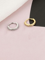 Bijou de nez en zircon plaqué or fantaisie 20G, plug et tunnel, pour enfants, mariage, fête, cadeau chrétien, tendance, plaqué or, unisexe