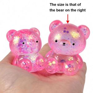 Wholesale <b>Cute</b> Stress Relief Squishy Toys Soft Slow Rebound Glitter Aurora Maltose <b>Bear</b> Squeeze Toy - Product Image 4