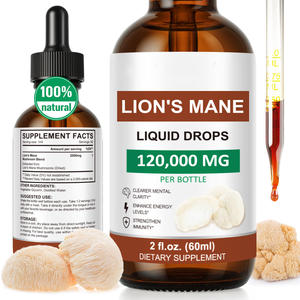 Wholesale 60ml 120000mg Lion's Mane <b>Mushroom</b> Extract Oral Liquid Drops Immune Support Brain Booster for Adults - Product Image 6