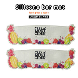 Heavy Duty Silicone Pub Mat Non Slip Spill Proof Beer Rail Mat Drip Tray Counter Protector Coaster <b>Placemat</b> for Commercial Use - Product Image 1