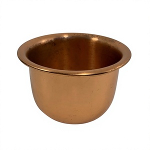 Simple Design Metal Pure Copper Flower <b>Pot</b> & Planter Top Folded Metal Pure Copper Planter <b>Pot</b> - Product Image 1