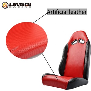 LINGQI Sièges en cuir de taille moyenne pour siège une personne pour véhicule tout-terrain à 4 roues <span class=keywords><strong>Karting</strong></span> Kart ATV UTV - Product Image 3