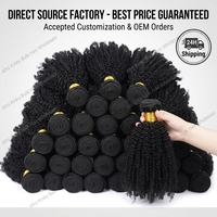 Extensions de Cheveux Humains Vierges Remy 100% Naturels, Bouclés Crépus Brésiliens, Certifiées CE ROHS, Qualité Supérieure pour Tissage
