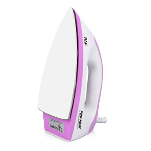 Fer à repasser à sec 1000W, semelle antiadhésive, thermostat réglable, chauffe rapide, corps rose, prise UK, pour vêtements et linge domestique - Product Image 2