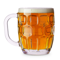 Benutzer definiertes Logo 300ml 500ml 750ml 1000ml Bier Stein Gläser Klassischer Bierkrug mit Griff für Bar Restaurant