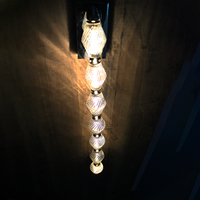 Yihao Lampes murales LED en cristal en laiton modernes faites à la main Source de lumière blanche chaude Installation facile pour les hôtels et les salons