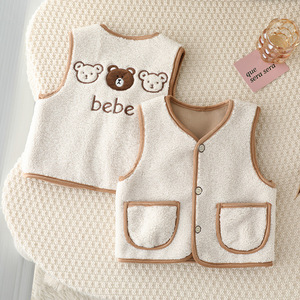 Automne hiver chaud sans manches <span class=keywords><strong>gilet</strong></span> pour garçons filles bébé enfants épaissi décontracté doublure vêtements d'extérieur <span class=keywords><strong>gilet</strong></span> <span class=keywords><strong>gilet</strong></span> - Product Image 2