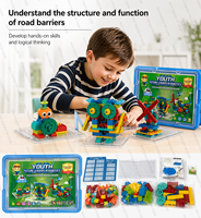 Set Blok Bangunan STEM Edukatif 40-Piece Tema Robot ABS Mainan Konstruksi DIY untuk Anak-anak dengan Kotak Penyimpanan OEM/ODM Tersedia