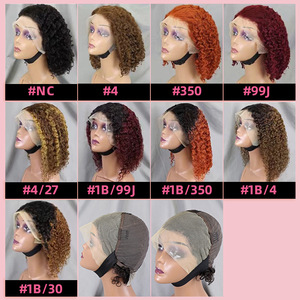 Vente en gros de perruque de vrais cheveux pour femmes européennes et américaines, petits points de dentelle sur le devant, perruque BOBO bouclée, perruque de cheveux humains - Product Image 6