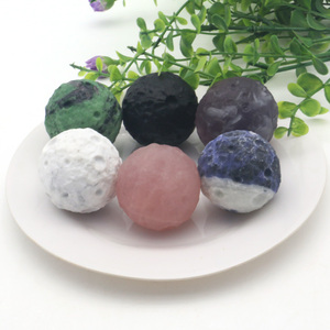 Wholesale Natural Stones <b>Crystal</b> Planet Spheres Quartz Gemstone Moon <b>Ball</b> <b>Crystal</b> Carving for Home Decoration - Product Image 3