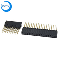 Connecteur PC104 pas de 2,54 mm, double rangée femelle DIP, connecteur à broches 2*5/10/20/32/40P, prise à aiguille longue, hauteur en plastique 11 mm