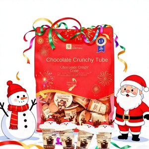 [Alrededor de 28] Tubo de <span class=keywords><strong>Chocolate</strong></span> Rojo Sólido Crujiente 280g Almacenamiento a Temperatura Ambiente Regalo para Año Nuevo, Navidad, San Valentín - Product Image 1