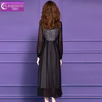FMY69312 Robe trapèze en cachemire à taille empire, ornée de diamants, style rétro élégant et luxueux, nouvelle collection printemps, personnalisée en usine