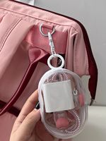 Porte-clés en peluche Labubu avec sangle d'épaule, sac cadeau, 18 cm, 20 cm, PVC transparent, mode, durable, poupée bébé, trois V3, 65 g