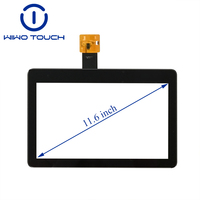 Pantalla Táctil Industrial de 11.6 Pulgadas, Resolución 1920*1080, Panel Táctil Capacitivo Negro con Interfaz USB