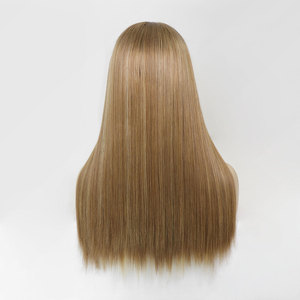 Luxury 9x5 Silk Top Lace Front <strong>Wigs</strong> European Hair <strong>Sandy</strong> Blonde Highlights Jewish <strong>Wig</strong> Long Straight Pre Plucked Human Hair <strong>Wig</strong> - Product Image 4
